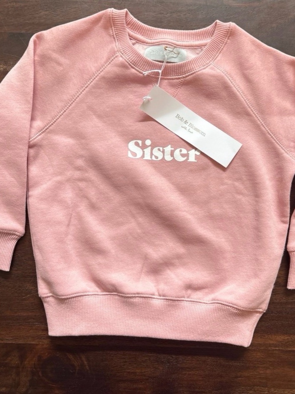 Pink "Sister" Kids Sweatshirt